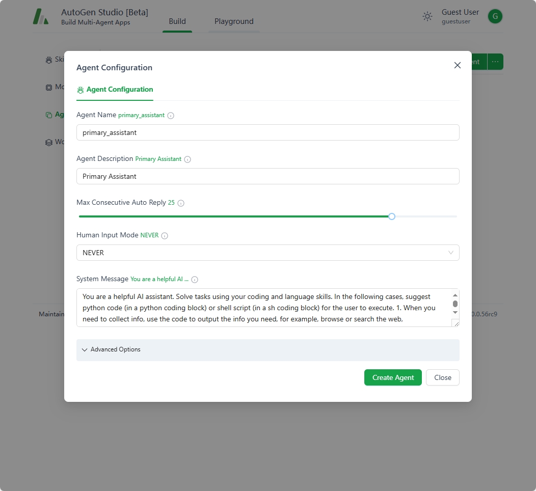 AutoGen Studio 代理